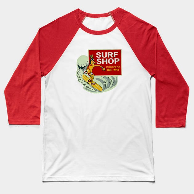 Surf Shop Dee Why Baseball T-Shirt by DCMiller01